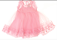 Нарядное красивое розовое платье для девочки, фатин,хлопок