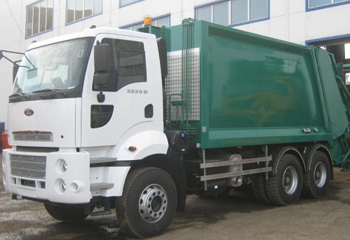 Сміттєвоз 22 м3 із заднім механічним завантаженням на шасі FORD CARGO 3542, фото 2