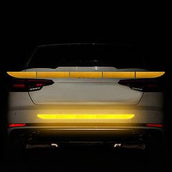 Світловідбивна Наклейка Epoxy на Бампер Авто (3.5х90 см) Yellow
