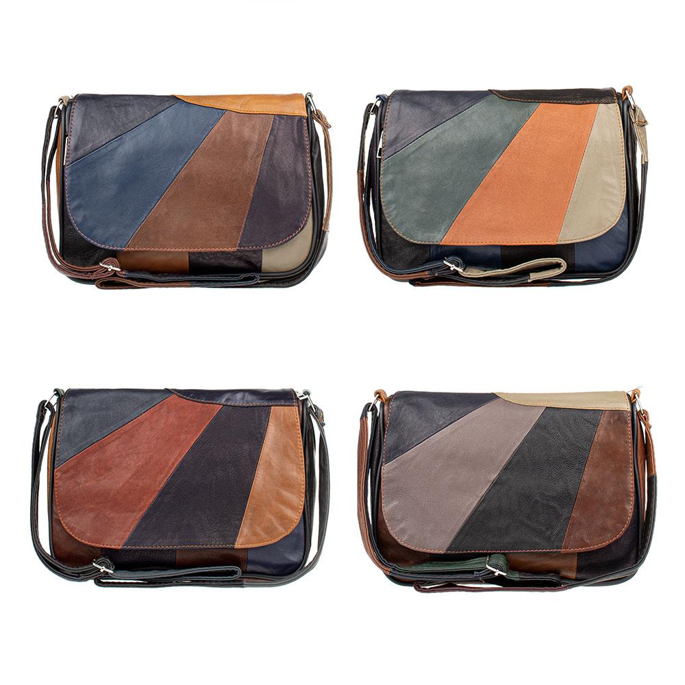 Жіноча шкіряна сумка через плече LT 5613 mix в асортименті (fb), фото 1