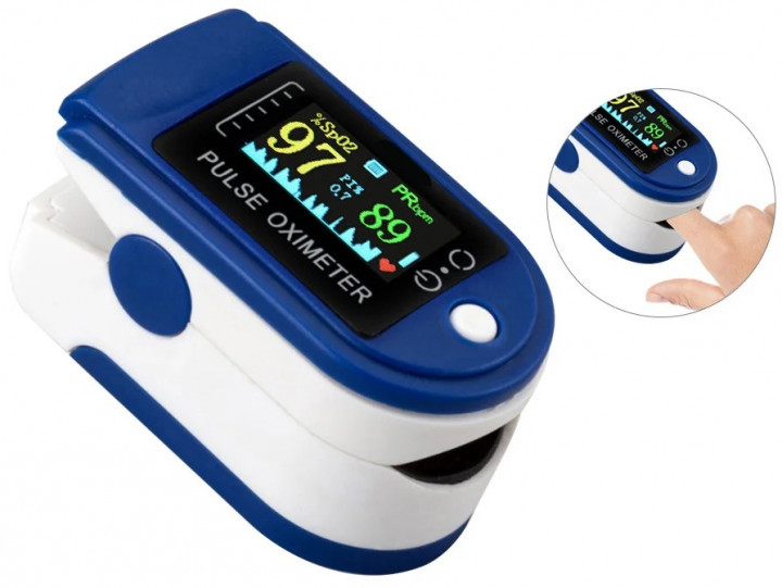 Пульсоксиметр на палец измерения кислорода в крови оксиметр Pulse Oximeter Lk88