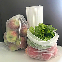 Эко мешочки для продуктов набор 50 шт. 30*38 см / многоразовые мешочки для овощей и фруктов