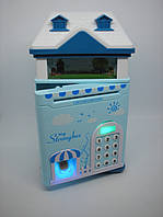 Електронна дитяча скарбничка Сейф Piggy Bank з кодовим замком. Чарівний Будиночок купюроприймачем