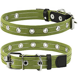 Нашийник для собак брезент безрозмірний, довжина 41 см, ширина 20 мм