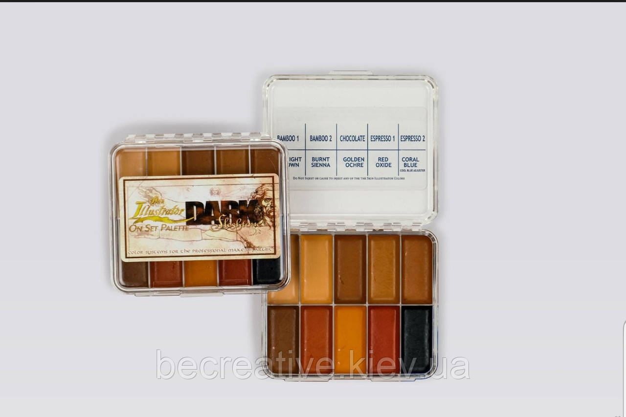 Спиртова палітра гриму Skin Illustrator Dark Fleshtone Palette