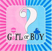 Серветки двошарові  "Girl or Boy"  Розмiр: 33см х 33см. В упак: 15шт.