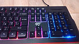 Клавіатура з кольоровою підсвіткою HAVIT HV-KB866L, USB Black, фото 5