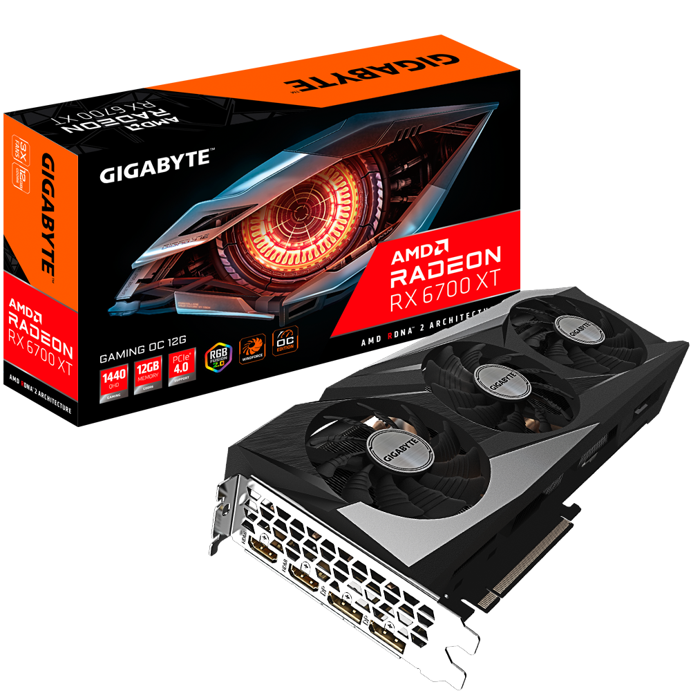 GIGABYTE RX 6700 XT GAMING OC 12G Нова 36 міс. гарантії Radeon