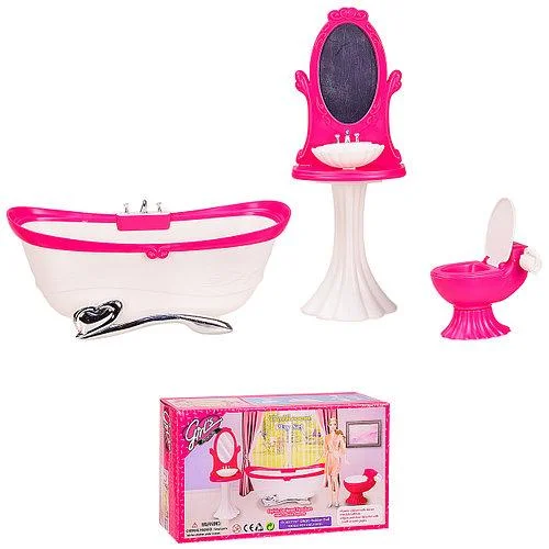 Меблі 3013 Gloria Ванна кімната, ванна, туалет, раковина, дзеркало, у коробці