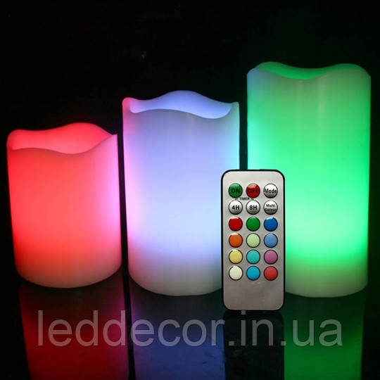 Електронні свічки Luma Candle пластикові з пультом управління набір