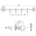 Тримач для рушника Qtap Liberty 4 гачка 450 мм QTLIBCRM11544 Chrome, фото 2