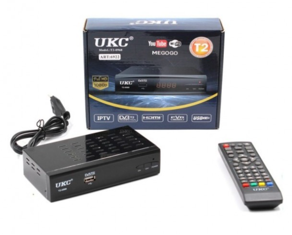 ТВ-приймач тюнер DVB-T2 0968 метал /wifi / 6922
