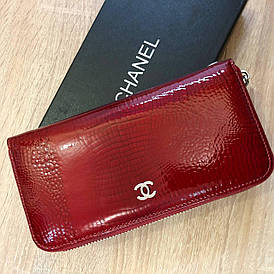 Гаманець Chanel шкіряний на блискавці, у коробці