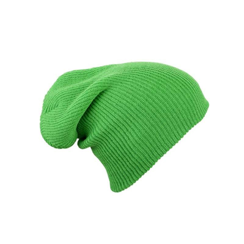 Трикотажные шапочки длинный крой зеленая - фото 1 - id-p1538941457
