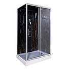 Гідробокс TKF 7715 Чорний онікс BG 120х80х210 дрібний піддон, фото 2