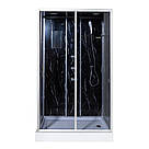 Гідробокс TKF 7715 Чорний онікс BG 120х80х210 дрібний піддон, фото 3