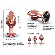 Металева анальна пробка з прикрасою у вигляді кристала Dorcel - Diamond Plug M, фото 3