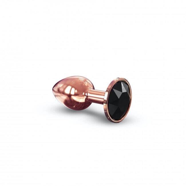 Металева анальна пробка з прикрасою у вигляді кристала Dorcel - Diamond Plug Rose Gold S