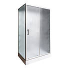 Душовий бокс TKF 7715 Білий мармур WG 120х80х210 дрібний піддон, фото 2