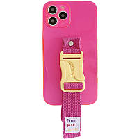 Чехол Handfree с цветным ремешком для Apple iPhone 11 Pro (5.8") Розовый