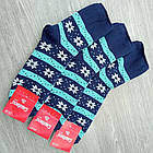 Шкарпетки жіночі махрові високі з орнаментом Capitano 23-25р бірюзова смужка 30033504, фото 2