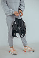 Женский вместительный черный рюкзак-сумка из натуральной кожи Tiding Bag - 42345, фото 3