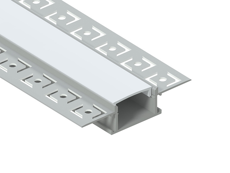 Алюмінієвий анодований профіль для світлодіодної стрічки для гіпсокартона під штукатурку 2 метра АЛ-21, фото 1