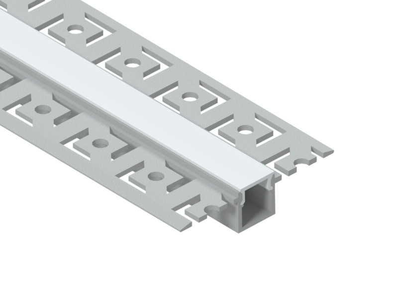 Алюмінієвий анодований профіль для світлодіодної стрічки для гіпсокартона під штукатурку 2 метра АЛ-21-4