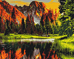 Картина за номерами Закот у гірській долині, 40х50 Brushme (BS3348)