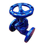 Вентиль сальниковий фланцевий Zetkama Польща чавунний, тип 215А сідловий запірний клапан, DN25 PN16, фото 4