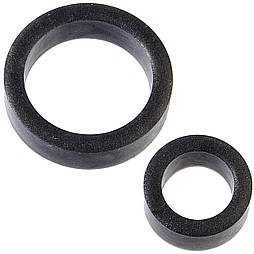 Набір рекційних кілець Doc Johnson Platinum Premium Silicone — The C-Rings — Charcoal 777Store.com.ua