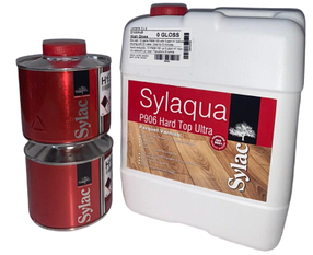 Двокомпонентний лак для паркету Sylac P906 Hard Top Ultra Zero глибокоматовий 6л