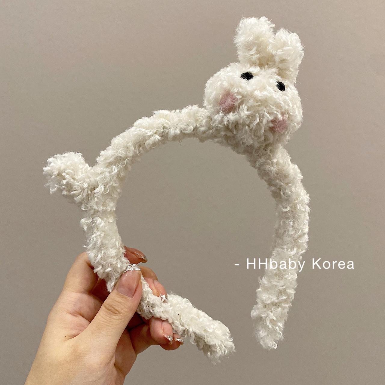 Ободок на голову зайчик/ обруч/ аксесуар для волосся/білий