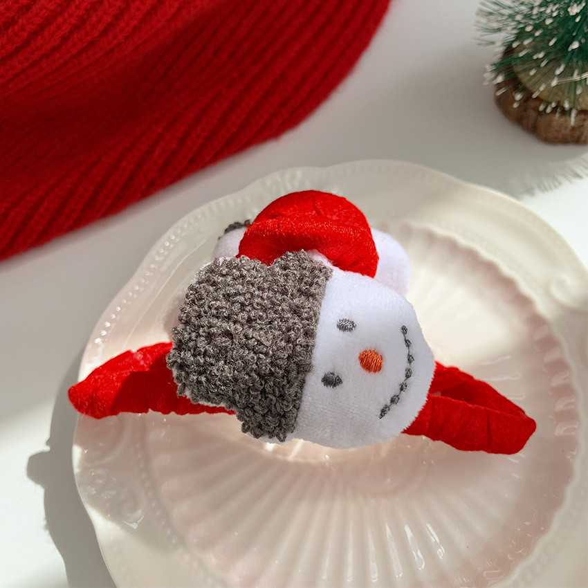 Крабик для волосся/ шпилька для волосся/ новорічний/ сніговик