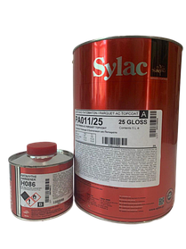 Двокомпонентний лак для паркету Sylac РА011/25 напівматовий 5.5л