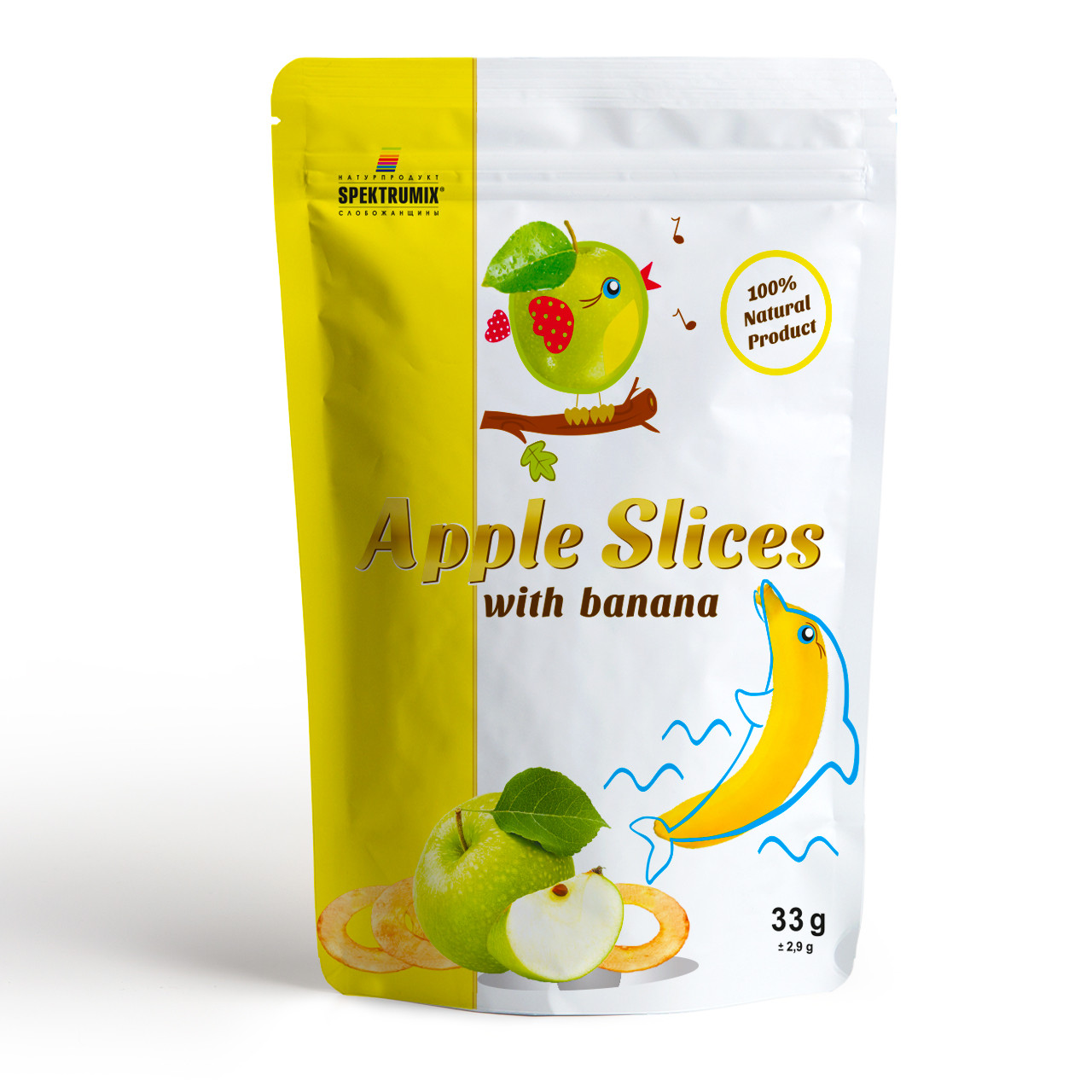 Чіпси яблучні сушені з бананом Apple Slices, 33 г