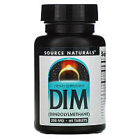 DIM 200 мг Source Naturals дииндолилметан для женского гормонального здоровья 60 таблеток