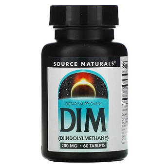 DIM 200 мг Source Naturals дііндолілметан для жіночого гормонального здоров'я 60 таблеток