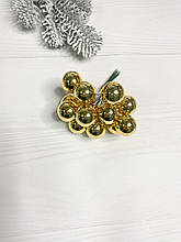 Кулька на дротику глянцева золота 2,5 см (пучок)