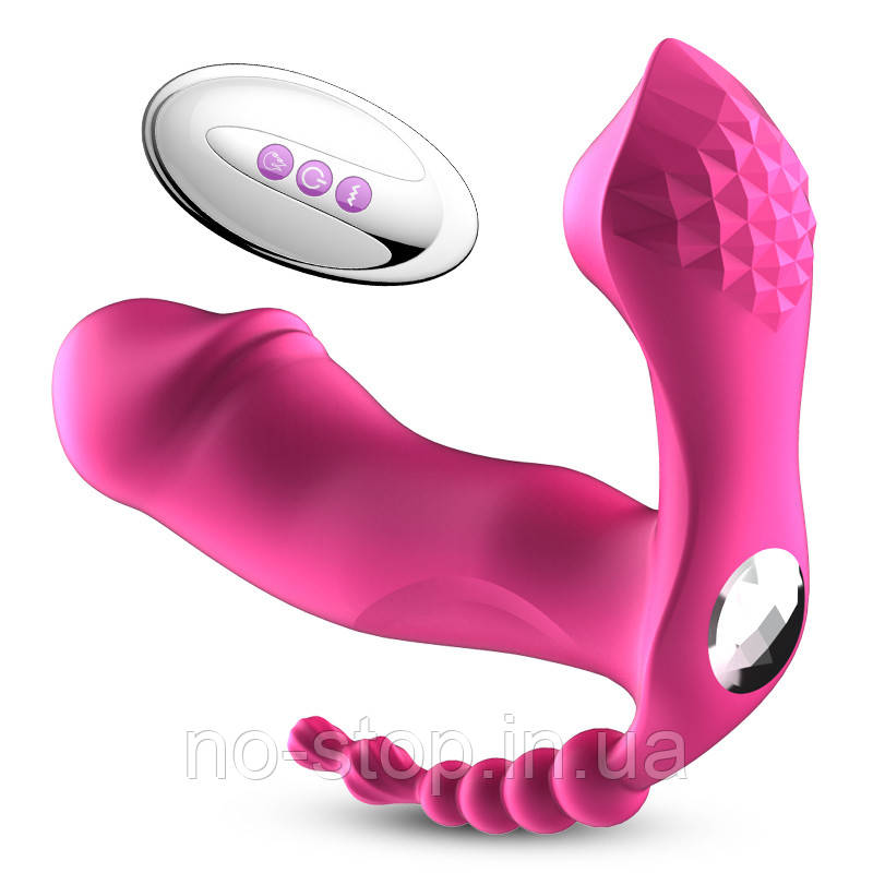 Вібромасажер Stymulator-Silicone Panty Vibrator USB, 7 vibrations, Heating, 7 Frequency Of Sucking, фото 1