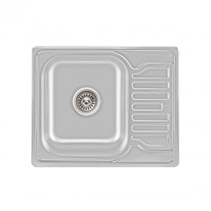 Кухонна мийка Lidz 5848 врізна Satin 0,8 мм (LIDZ5848SAT)