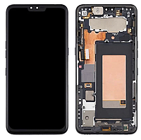 Дисплей (екран) для LG V500N V50 ThinQ 5G + тачскрін, чорний, OLED, оригінал (Китай) з передньою панеллю, New