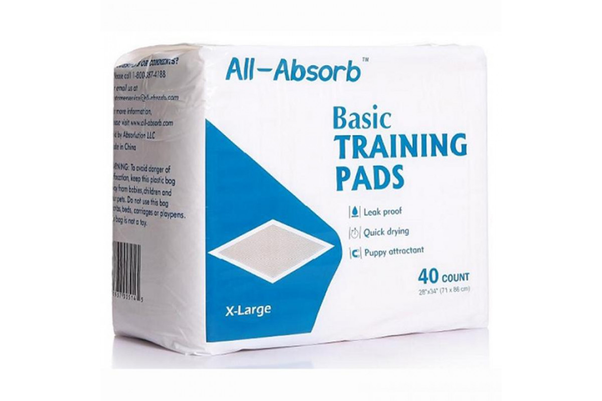 All-Absorb Basic Training Pads X-Large 86х41 см/40 шт. - Пелюшки тренувальні для собак великих порід, фото 1