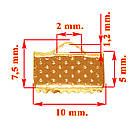 Набір 20 шт Кінцівки 10 мм Крокодили Затискачі для Браслетів, Золотого Колір, Фурнітура для Біжутерії, фото 2