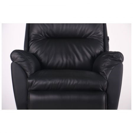Кресло руководителя реклайнер Biden Black кожа черная - фото 5 - id-p1539263262