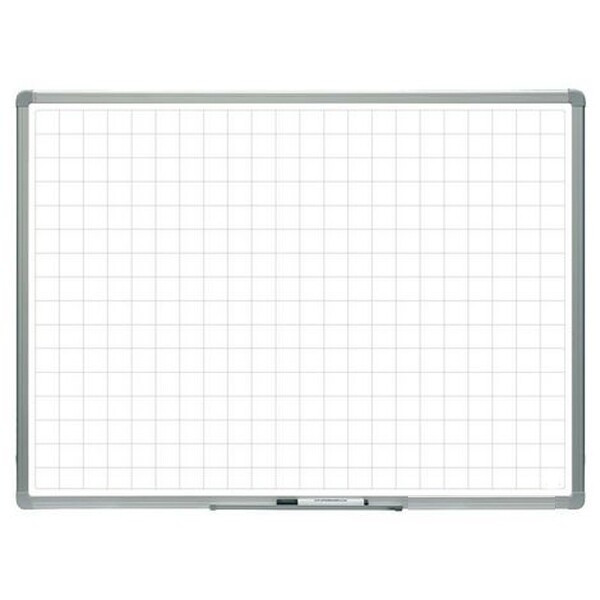 Маркерна дошка в клітинку UkrBoards 60х90см алюмінієва рама Біла (UB60x90Wk), фото 1