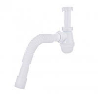 Сифон для раковини без випуску Lidz (WHI) 60 08 E003 00