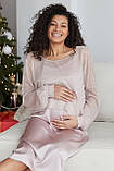 Елегантна вечірня святкова сукня для вагітних і годуючих мам святкове пудрова, 5388757-П, фото 2