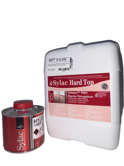 Двокомпонентний лак для паркету Sylac P901 Hard Top матовий 5.5л, фото 1
