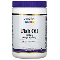 21st Century, Рыбий жир, 1000 мг, Fish Oil, 300 мягких желатиновых капсул
